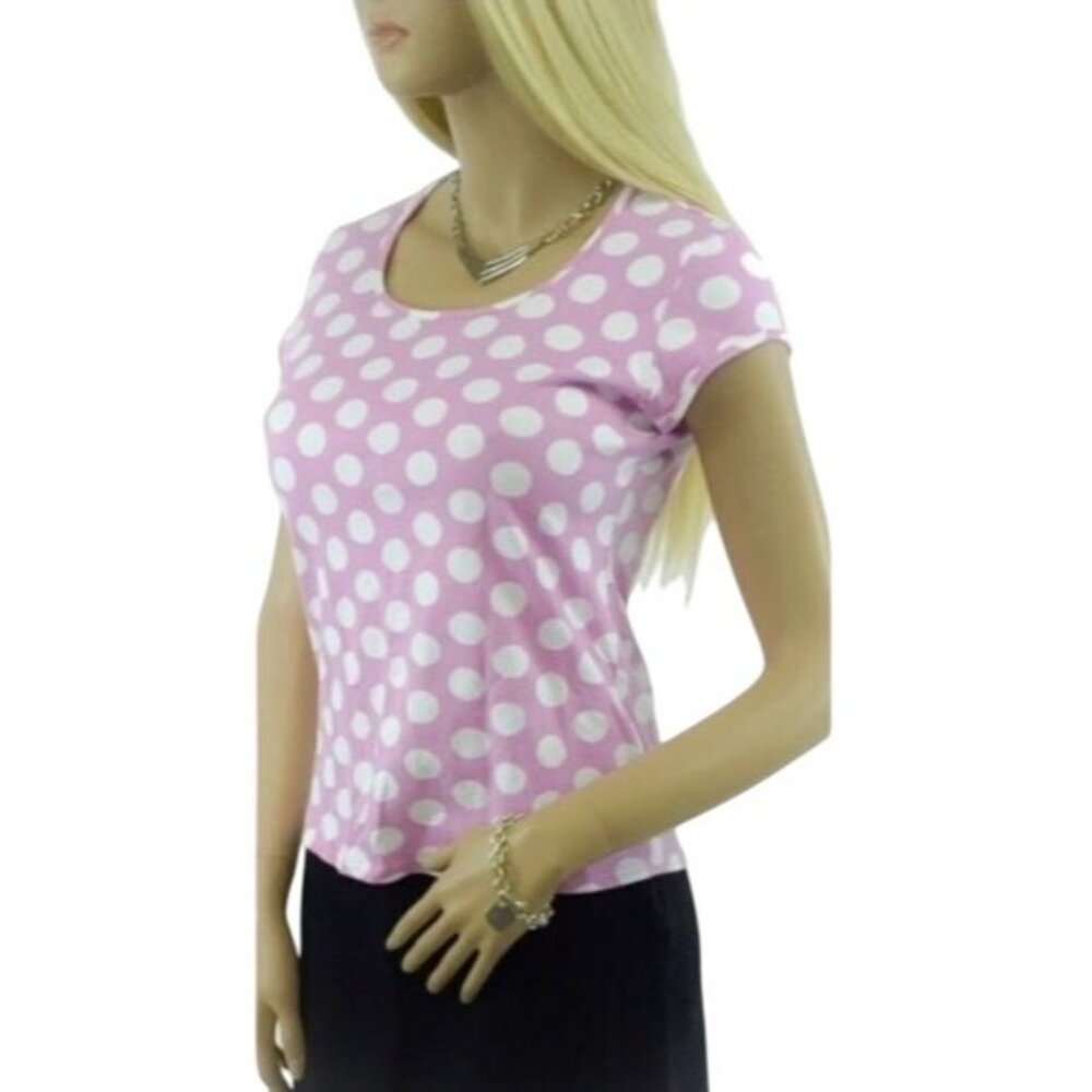 Vintage Y2K Designer Marimekko Pink & White Polkadot Open Back Top • Soft Girl